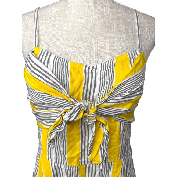 Shein Yellow & White Striped Jumpsuit L - Picture 7 of 12